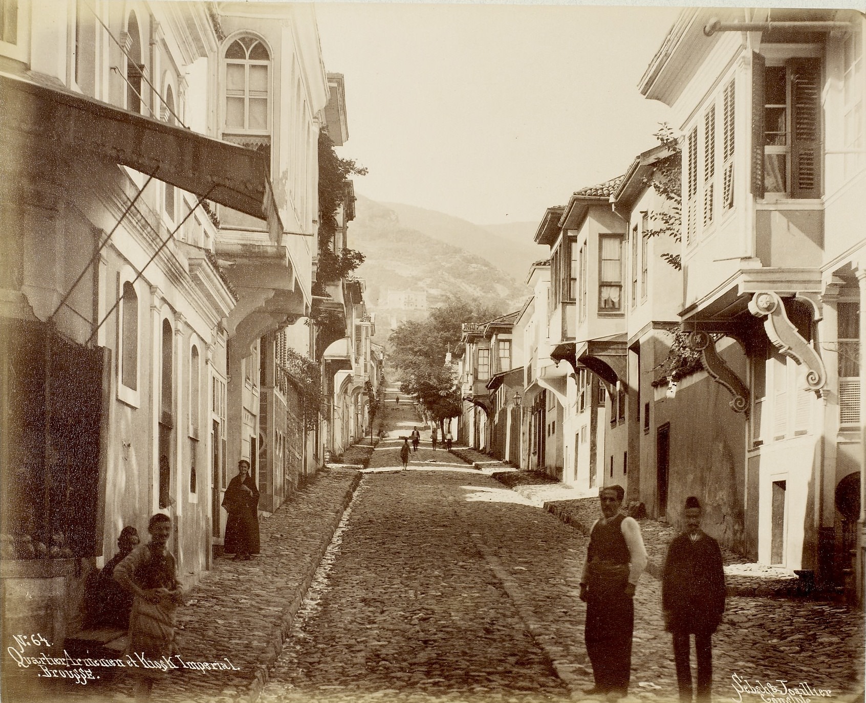 Bursa Ermeni Mahallesi ve İmparatorluk Köşkü / Sébah ve Joaillier Fotoğrafı