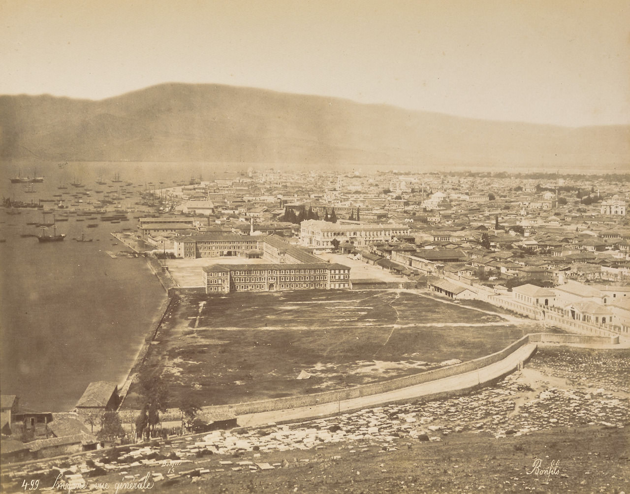 İzmir Konak ve Sarıkışla / 1870′ler Felix Bonfils Fotoğrafı